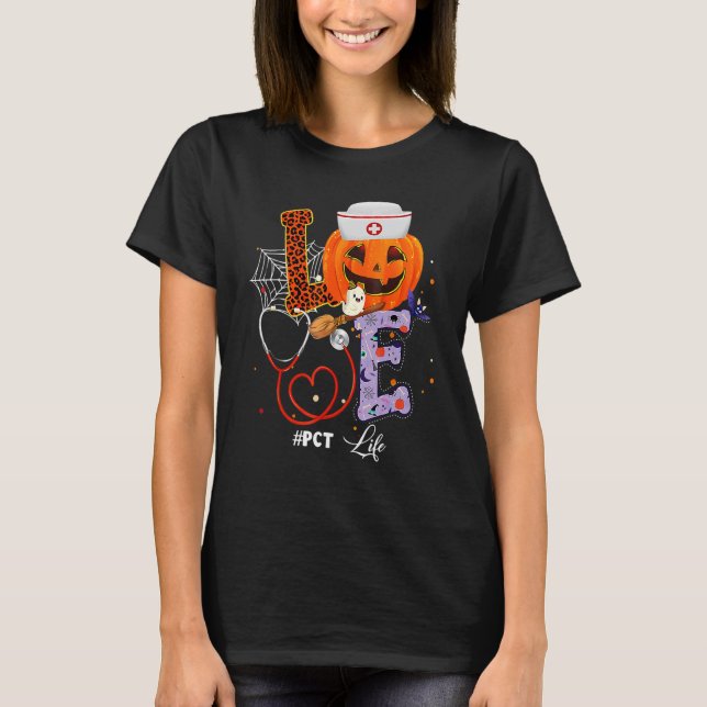 Halloween vibes PCT Life Pumpkin Nurse Outfit for  T-Shirt (Vorderseite)