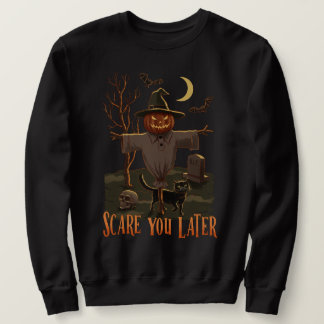 Halloween Vibes - Pumpkin Head Scarecrow Sweatshirt