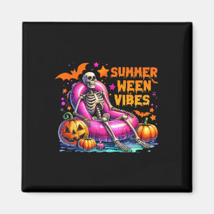 Halloween Vibes Sommerurlaub Skeleto Magnet