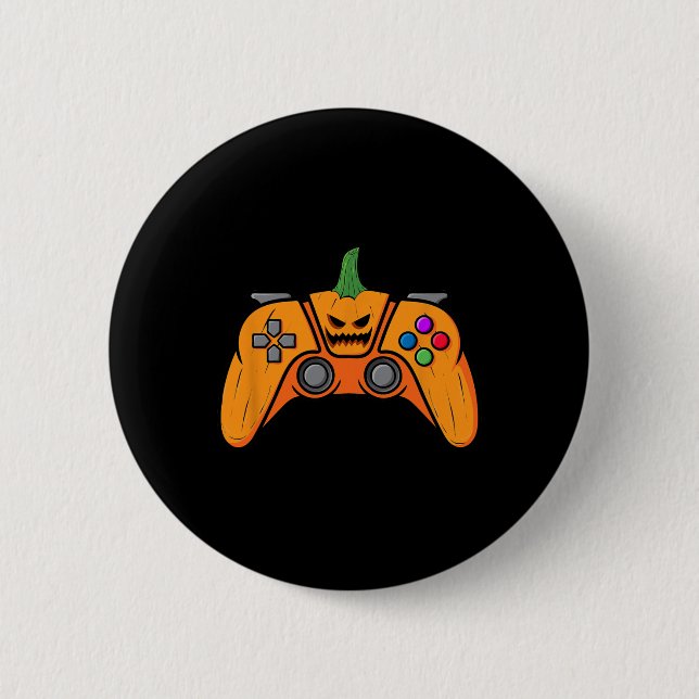 Halloween Videospielcontroller mit Kürbisgesicht Button (Vorderseite)