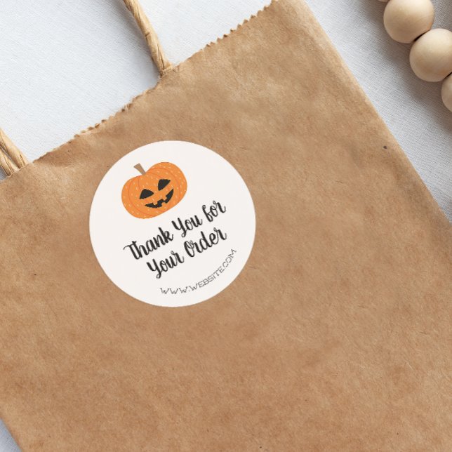 Halloween Vielen Dank für Ihre Bestellung Runder Aufkleber ( Add a little Halloween fun to your packages with this order thank you sticker.)