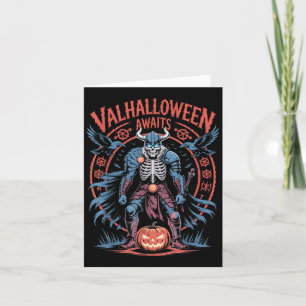 Halloween Viking Warrior - Runen und Ravens - Valh Karte