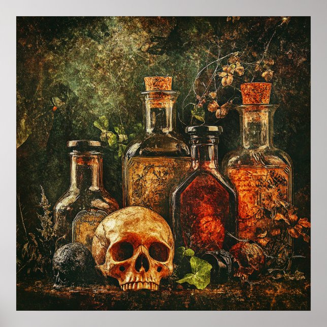 Halloween Vintag Apothecary Poster (Vorne)
