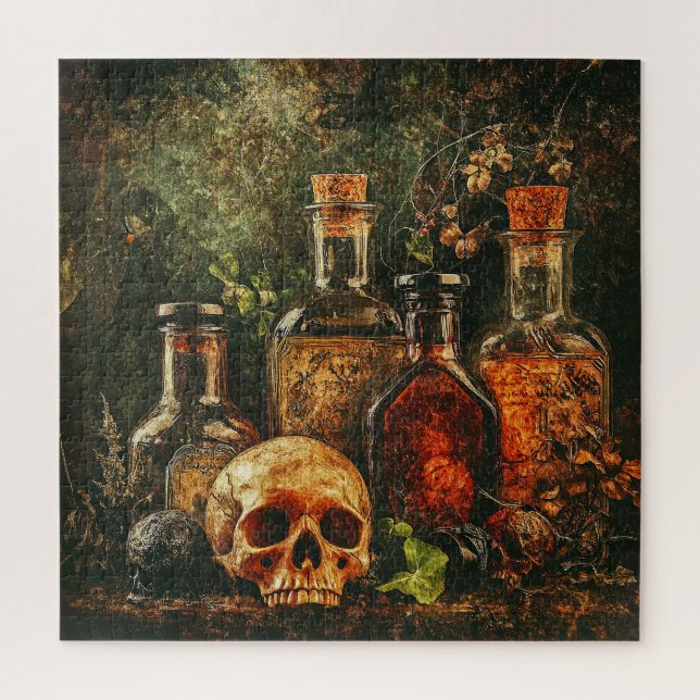 Halloween-Vintag-Apothekerpuzzle Puzzle (Vertikal)