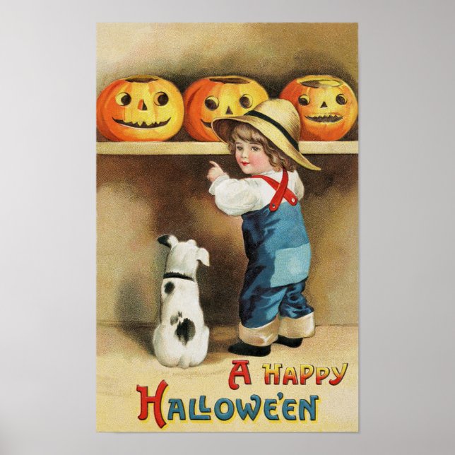 Halloween Vintag Art Poster (Vorne)