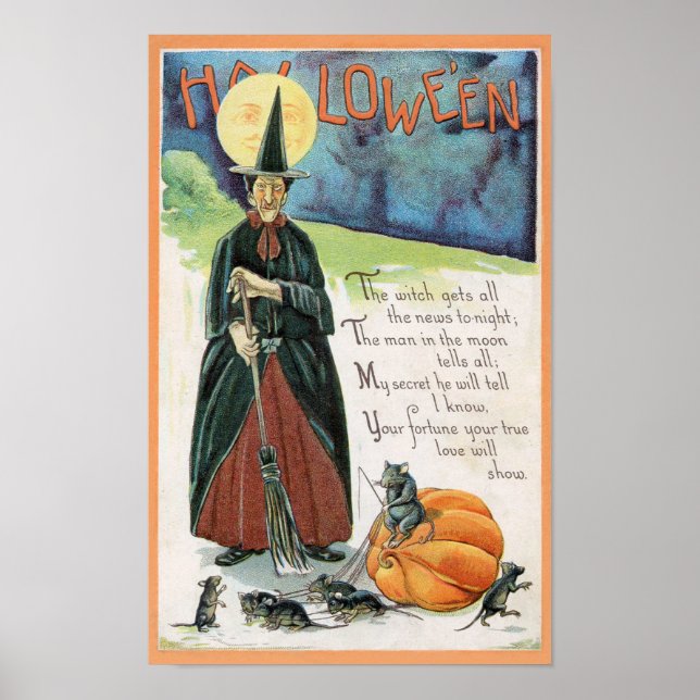 Halloween Vintag Art Poster (Vorne)