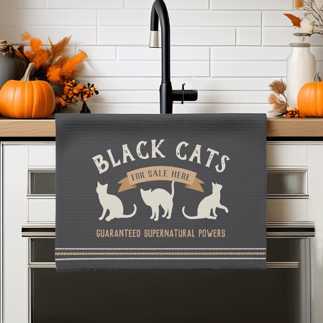 Halloween Vintag Black Cats Geschirrtuch (Von Creator hochgeladen)