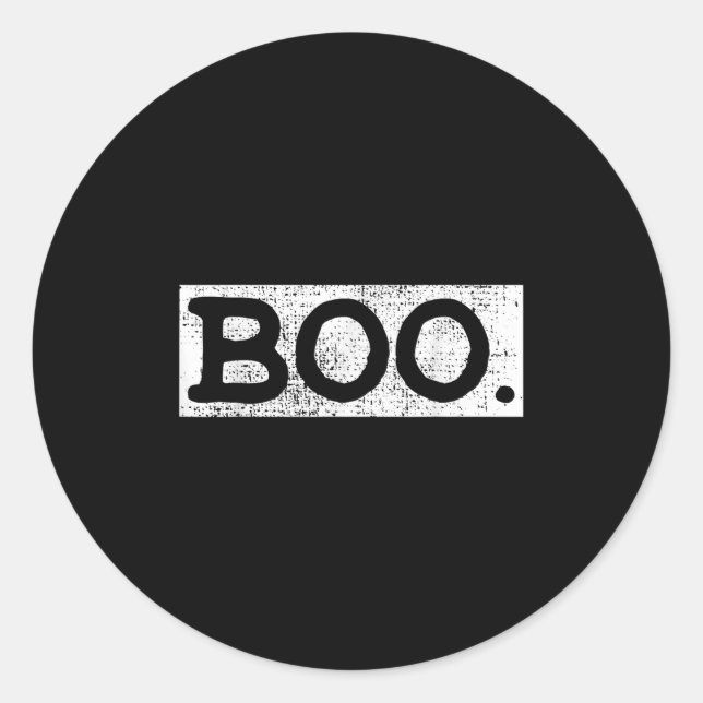 Halloween Vintag Boo Funny Gift Runder Aufkleber (Vorderseite)