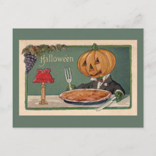 Halloween Vintag Funny Jol Man Illustration Postkarte