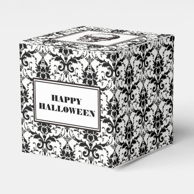 HALLOWEEN Vintag-gotische Damaskusmusterkelle Geschenkschachtel (Vorderseite)