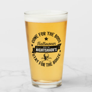 Halloween Vintag   Personalisierte Boos und Booze Glas