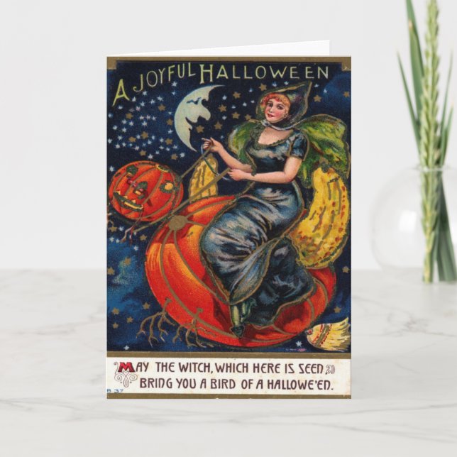 Halloween Vintag Postkarte (Vorderseite)