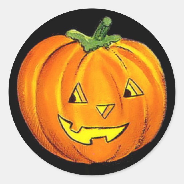 Halloween Vintag Pumpkin Sticker (Vorderseite)