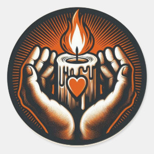 Halloween Vintag Runder Aufkleber