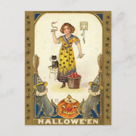 Halloween Vintag Snake Priestess Postkarte