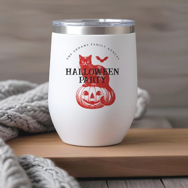 Halloween Vintag Spooky Pumpkin Cat und Bat (Von Creator hochgeladen)