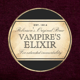 Halloween Vintage-Alchemie Vampir-Elixier-Etikett Runder Aufkleber