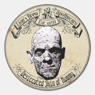 Halloween Vintage Apothekarskin Runder Aufkleber