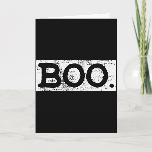 Halloween Vintage Boo Funny Gift  Karte (Vorderseite)