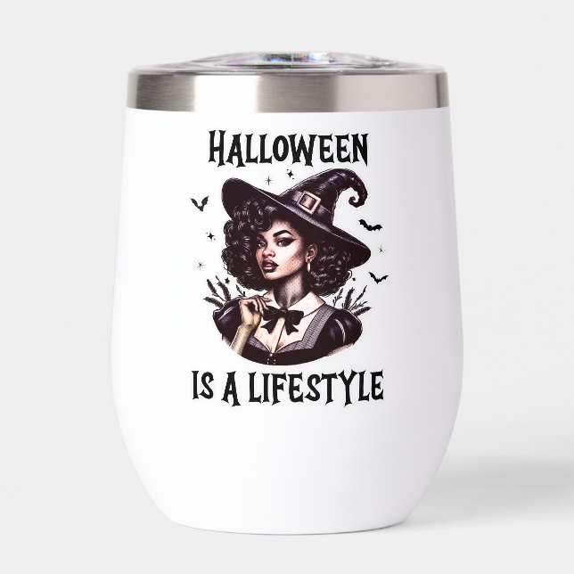 Halloween-Vintage Button-Up-Hexen (Vorderseite)