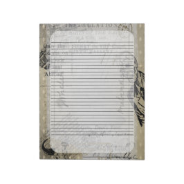 Halloween Vintage Ephamera Zombie Beängstigender B Notizblock