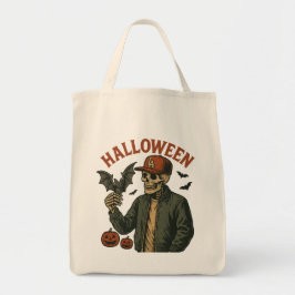 Halloween Vintage - Gruseliger Skelett  Tragetasche