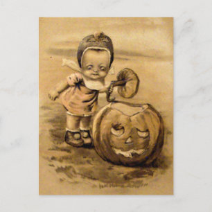 Halloween (Vintage Halloween-Karte) Postkarte