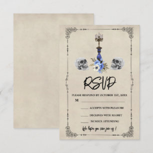 Halloween Vintage Hochzeit RSVP Karte
