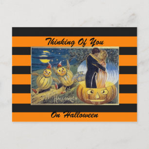 Halloween-Vintage-Kunstpostkarte Postkarte