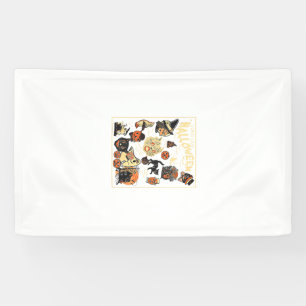 Halloween Vintage Schwarze Katze Lang lebe Hallowe Banner