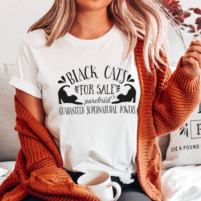 Halloween Vintage Schwarzkatzen T-Shirt (Von Creator hochgeladen)