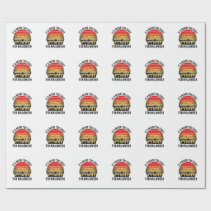 Halloween Vintage Sonnenuntergang Friedhof Katze V Geschenkpapier
