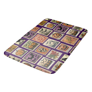 Halloween Vintage Stempel Muster  Badematte
