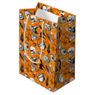 Halloween Vintage Trick-oder-Leckerei Tasche Mittlere Geschenktüte