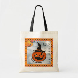 Halloween Vintager Jack O'Lantern Trick oder Treff Tragetasche