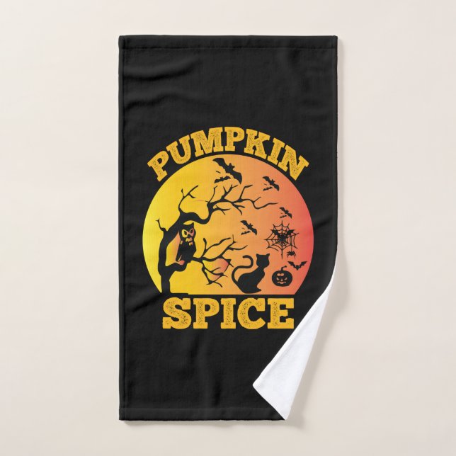 Halloween Vintager Pumpkin Gewürz Geburtstag Handtuch (Handtuch)
