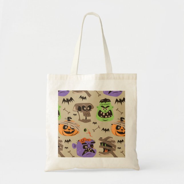 Halloween-Vintager Totbeutel Tragetasche (Vorne)