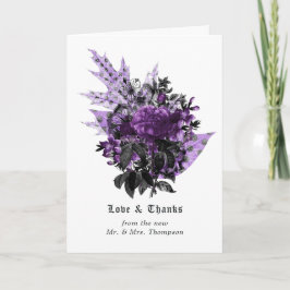 Halloween Vintages Shabby Floral Wedding Foto Dankeskarte