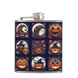 Halloween Vinyl Wrapped Flask Flachmann