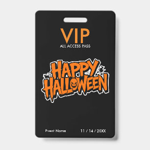 Halloween-VIP-Pass – All-Access-Party-Pass Ausweis