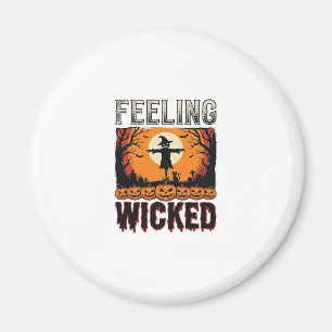 Halloween-Vogelscheuche fühlt sich böse Vintage_1 Magnet