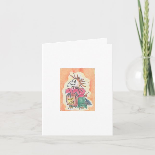 Halloween-Vogelscheuche Karte (Vorderseite)