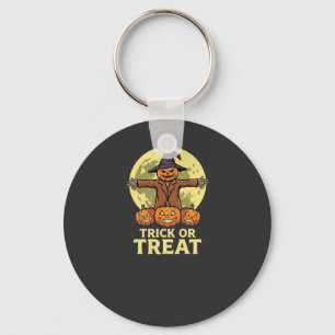 Halloween-Vogelscheuche-Kürbis-Süßes-oder-Saures-D Schlüsselanhänger