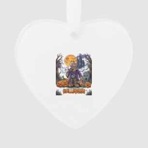 Halloween Vogelscheuche Süßigkeitensack Kürbisse V Ornament