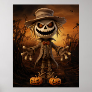 Halloween-Vogelscheuchen-Plakat Poster