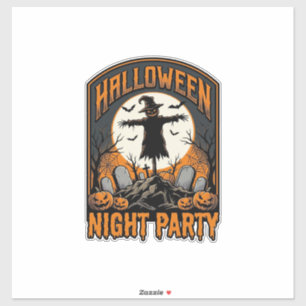 Halloween-Vogelscheuchen-Shirt Vintage-Friedhofspa Aufkleber
