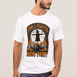 Halloween-Vogelscheuchen-Shirt Vintage-Friedhofspa T-Shirt