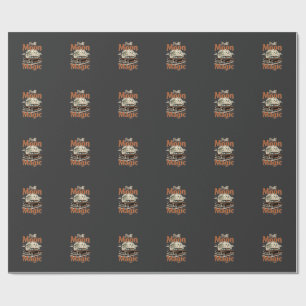 Halloween Vollmond Magie Vintage Auto Geschenkpapier