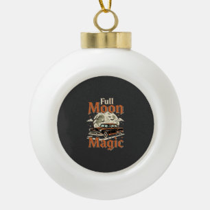 Halloween Vollmond Magie Vintage Auto Keramik Kugel-Ornament