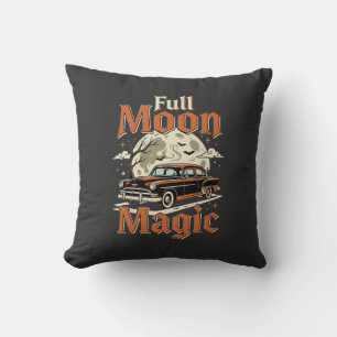 Halloween Vollmond Magie Vintage Auto Kissen